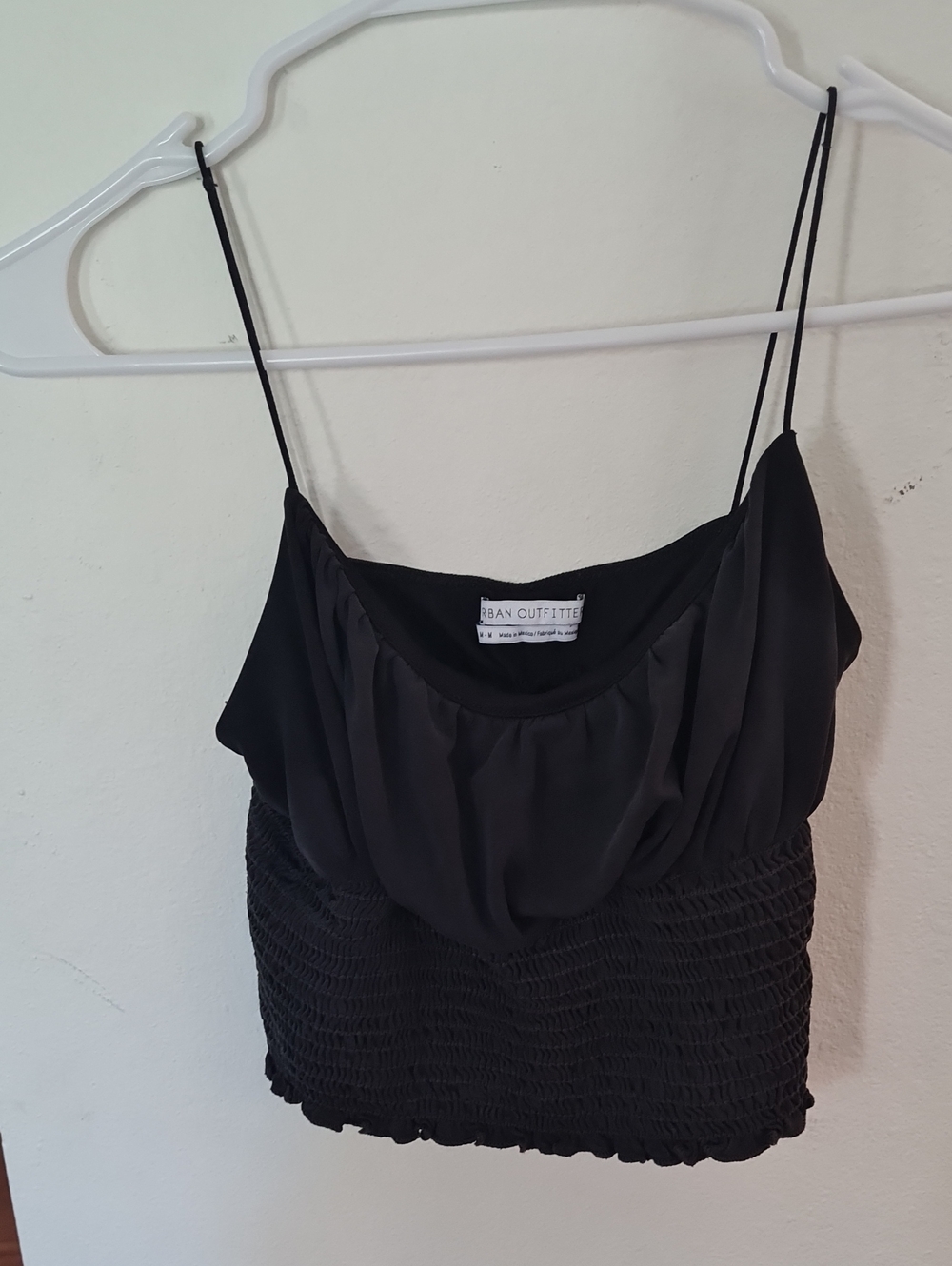 💥3for$15💥Urban Outfitters Black Smocked Spaghetti-Strap Cami